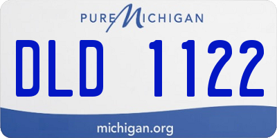 MI license plate DLD1122