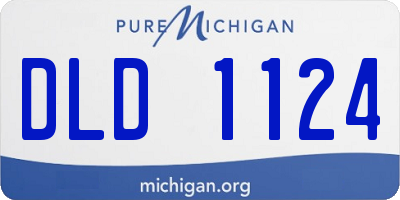 MI license plate DLD1124