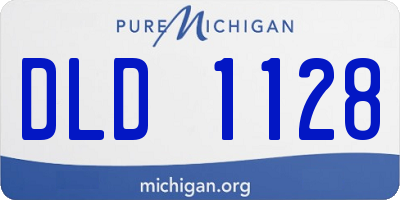MI license plate DLD1128