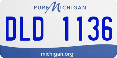 MI license plate DLD1136