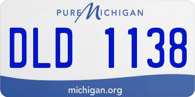 MI license plate DLD1138