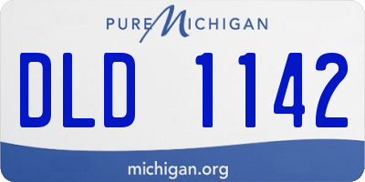 MI license plate DLD1142