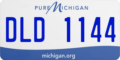 MI license plate DLD1144