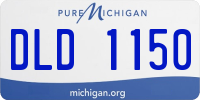 MI license plate DLD1150