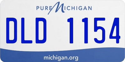 MI license plate DLD1154