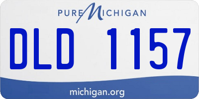 MI license plate DLD1157
