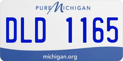 MI license plate DLD1165