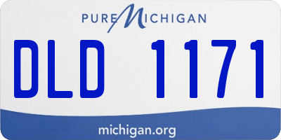 MI license plate DLD1171
