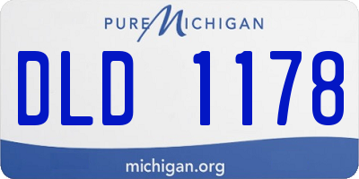 MI license plate DLD1178
