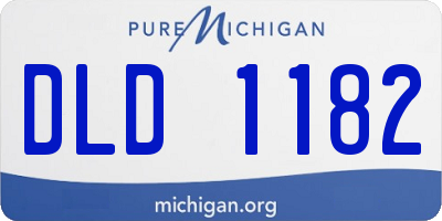 MI license plate DLD1182