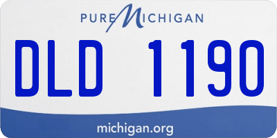 MI license plate DLD1190