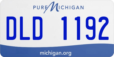 MI license plate DLD1192