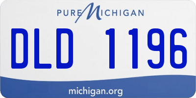 MI license plate DLD1196