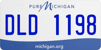 MI license plate DLD1198