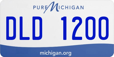 MI license plate DLD1200