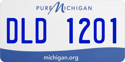 MI license plate DLD1201