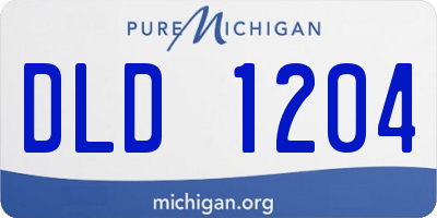 MI license plate DLD1204