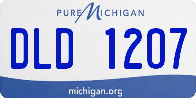MI license plate DLD1207