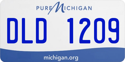 MI license plate DLD1209