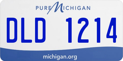 MI license plate DLD1214