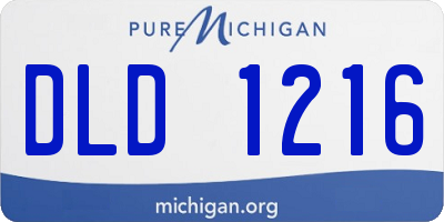 MI license plate DLD1216