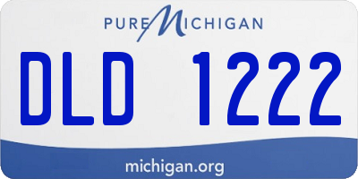 MI license plate DLD1222
