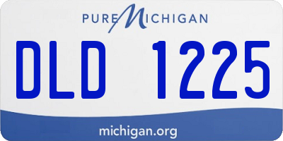 MI license plate DLD1225