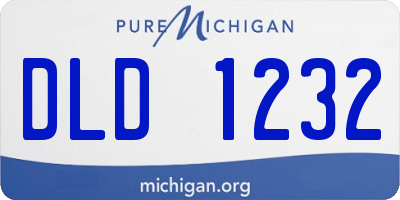 MI license plate DLD1232