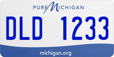 MI license plate DLD1233