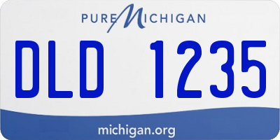 MI license plate DLD1235