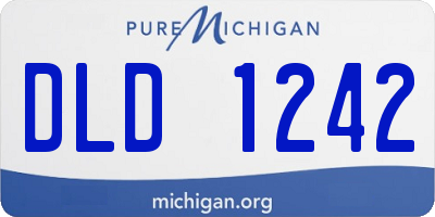 MI license plate DLD1242