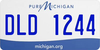 MI license plate DLD1244