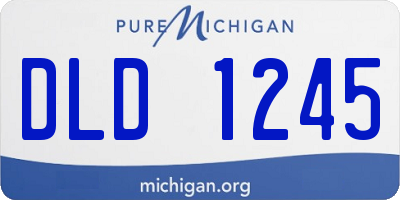 MI license plate DLD1245
