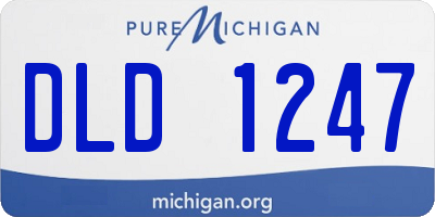 MI license plate DLD1247