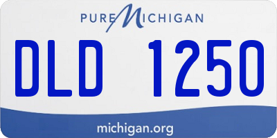 MI license plate DLD1250