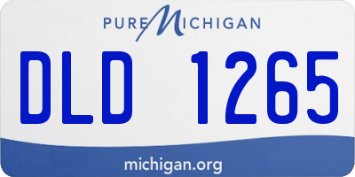 MI license plate DLD1265