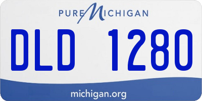 MI license plate DLD1280