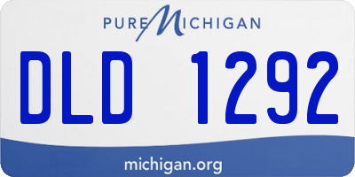 MI license plate DLD1292
