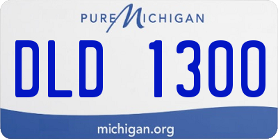 MI license plate DLD1300