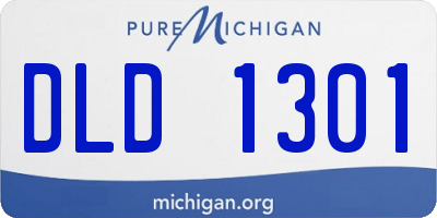 MI license plate DLD1301