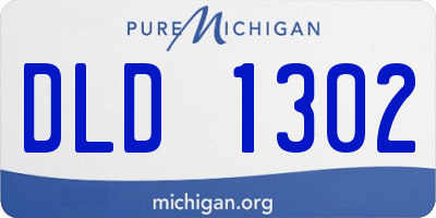 MI license plate DLD1302