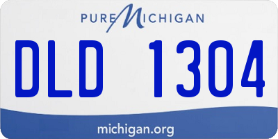 MI license plate DLD1304