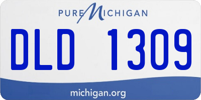 MI license plate DLD1309