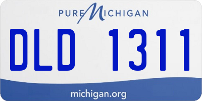 MI license plate DLD1311