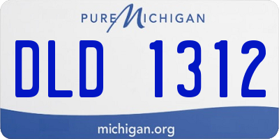 MI license plate DLD1312