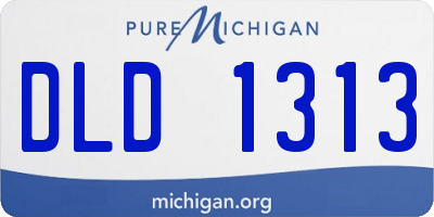 MI license plate DLD1313