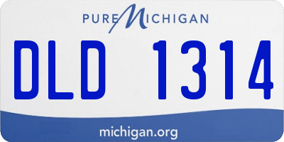 MI license plate DLD1314