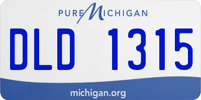 MI license plate DLD1315