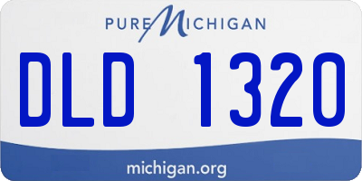 MI license plate DLD1320