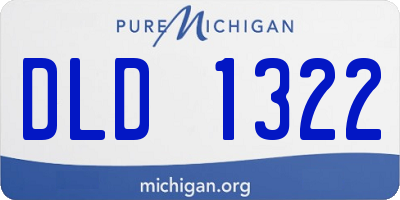 MI license plate DLD1322